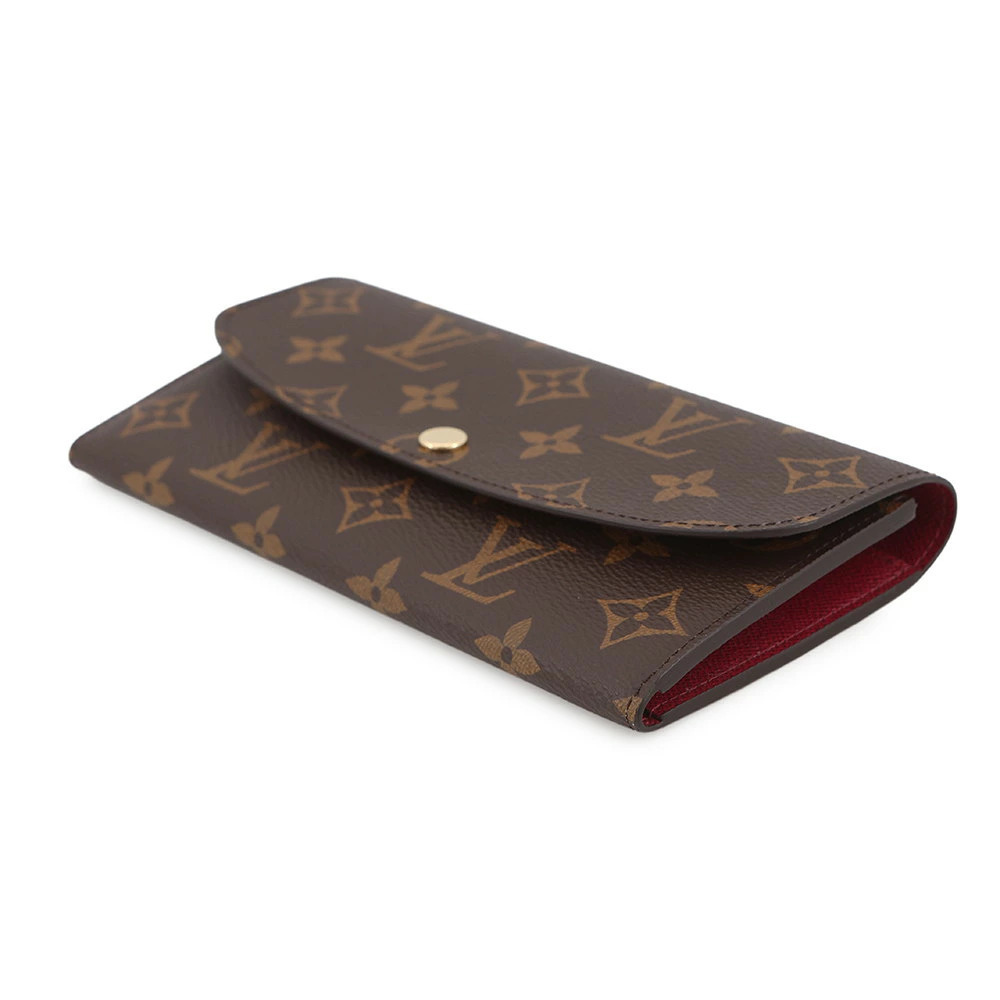 Louis Vuitton Monogram Emilie Portefeuille Wallet Long Brown